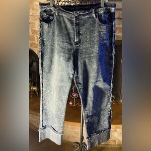Diane Gilman Dark Wash Relaxed Jeans